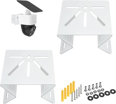 2 Pack Wall Corner Mount Compatible with Eufy SoloCam S340/E30/E42/Security 4G LTE Cam S330, PTZ Camera/Wyze Solar Cam Pan, 270° Wide-Angle Stainless Steel Monitoring Braket for Outdoor and Indoor in Saudi Arabia