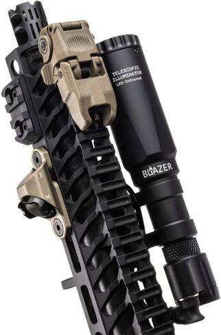 مصباح Z-BOLT® Blazer LED بالأشعة تحت الحمراء - رميات شعاعية بطول 1000 متر - نظام عدسات تلسكوبية - قابل للتعديل من 6 درجات إلى 25 درجة من الشعاع إلى الفيضانات (طاقة الوقود المزدوجة) in Kuwait