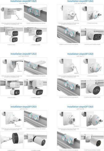 دعامة تثبيت مزراب متوافقة مع كاميرات TP-Link Tapo C246D/C236/C216/C217/C113/C420/C400/C400 KIT/C460 (أبيض) in Kuwait