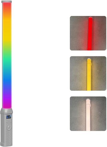Jiawu LED Light Stick، قابل للتعديل 2500K 9900K درجة حرارة اللون RGB أنبوب الضوء، إضاءة التصوير الفوتوغرافي مع شاشة LCD بطارية 3000 مللي أمبير في الساعة لتدفق التصوير الفوتوغرافي للفيديو in Kuwait