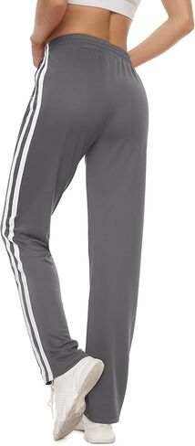 Boladeci Women's Sweatpants 3D Mesh Breathable Elastic Waist Side Stripe Casual Gym Athletic Track Pants with Zipper Pockets in Saudi Arabia