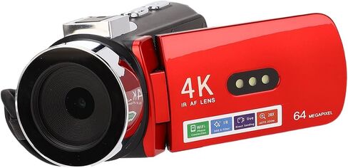 Tbest 4K Video Camera Camcorder 64MP WiFi Vlog with 3.0 Inch 180 Degree Rotation Screen for Travel Photography in Kuwait