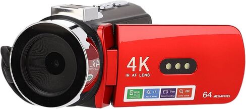 Tbest 4K Video Camera Camcorder 64MP WiFi Vlog with 3.0 Inch 180 Degree Rotation Screen for Travel Photography in Kuwait