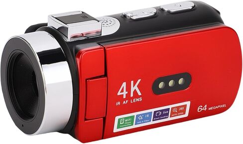 Tbest 4K Video Camera Camcorder 64MP WiFi Vlog with 3.0 Inch 180 Degree Rotation Screen for Travel Photography in Kuwait