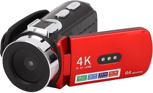 Tbest 4K Video Camera Camcorder 64MP WiFi Vlog with 3.0 Inch 180 Degree Rotation Screen for Travel Photography in Kuwait