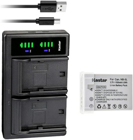 Kastar 2-Pack Battery and LTD2 USB Charger Replacement for Canon PowerShot SD880 is, PowerShot SD890 is, PowerShot SD900 is, PowerShot SD950 is, PowerShot SD970 is, PowerShot SD990 is in Kuwait