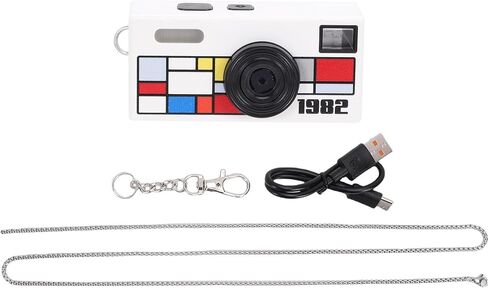 Goshyda 1080P High Definition Keychain Camera Compact Portable for Life Recording Travel Vintage Retro Tiny Digital Camera (White) in Saudi Arabia