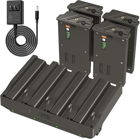 Artman 4 Pack New Reveal Lipo Lithium Battery Pack 6500mAh مع شاحن بطارية 4 منافذ متوافق مع Reveal Cellular Trail Camera Ultra، Pro 3.0، X، X Pro، X Gen 2.0، X Gen 3.0، XB، SK in Kuwait