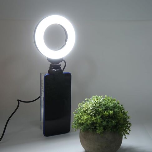 Yctze 4in LED ضوء خافت مع مشبك/حامل لأجهزة الكمبيوتر المحمول والكمبيوتر اللوحي وبث الفيديو المباشر in Kuwait