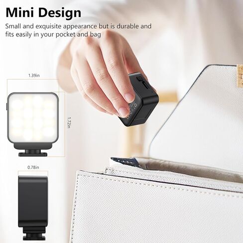 Sanpyl Magnetic LED Light for Action 6 Camera, Action Camera Vlogging Light Photography Fill Lighting with 3000K 4000K 6000K Adjustable Color Temperatures in Kuwait