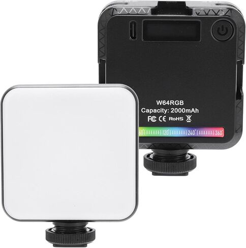 Yctze RGB Video Light for Photography - Portable 360° LED Camera Light 2500-9000K with Cold Shoe Mounts in Kuwait