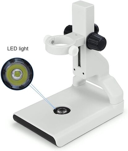 200X Magnification Digital Microscope, 1080P Video Microscope, 7.0 Inch Screen, 12MP Resolution, Adjustable LED Lights, Fit Use Student Discovery(Black) in Saudi Arabia