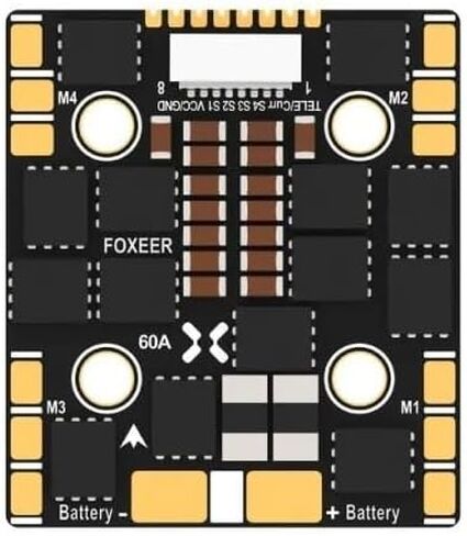 أجزاء طائرة بدون طيار DTRNYCZ لـ Foxeer Reape-r F4 Slim Mini ESC 128K 60A BL32 4in1 9 ~ 40V 20mm M3 FPV Freestyle Racing ملحقات طائرة بدون طيار in Kuwait