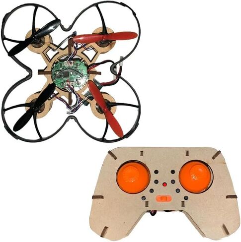 DIY Wooden Assembly RC Drone Kit – Altitude Hold Quadcopter for Teens, High School Students, STEM Educational Model for Drone Training (wood) in Kuwait