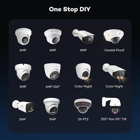 ONWOTE 8 قنوات 6 ميجابكسل NVR (8 منافذ PoE مدمجة)، كشف الحركة، مسجل صوت فيديو 8CH، يعمل فقط مع كاميرات ONWOTE 6MP/ 5MP/4MP PoE IP، تشغيل تزامن 8 قنوات (لا يتضمن محرك أقراص ثابت) in Kuwait