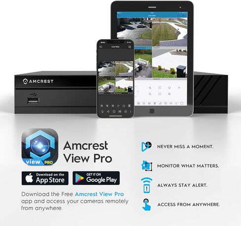 مسجل فيديو شبكي Amcrest 4K 8CH NVR (1080p/3MP/4MP/5MP/8MP) - يدعم ما يصل إلى 8 × 8MP/4K كاميرات IP، 8 قنوات، يدعم ما يصل إلى 10 تيرابايت من القرص الصلب (لا يوجد واي فاي مدمج) (REP-NV4108-A2) (متجدد) in Kuwait