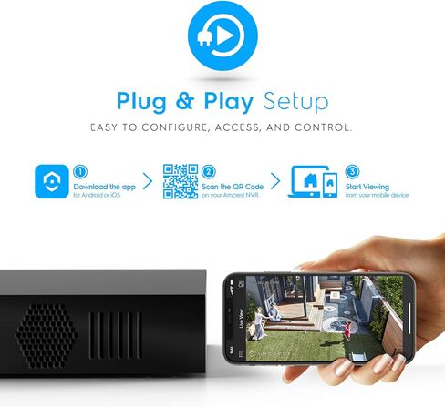 Amcrest 4K 8CH NVR (1080p/3MP/4MP/5MP/8MP) Network Video Recorder - Supports up to 8 x 8MP/4K IP Cameras, 8-Channel, Supports up to 10TB Hard Drive (No Built-in WiFi) (REP-NV4108-A2) (Renewed) in Saudi Arabia