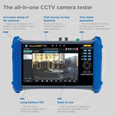 اختبار SecuriTEST IP CCTV وحزمة التحقق من الكابلات VDV II Pro | طقم تركيب كاميرا IP رقمية احترافية ومحورية عالية الدقة وتناظرية | شبكات تريند | R171000 و R158005 in Kuwait