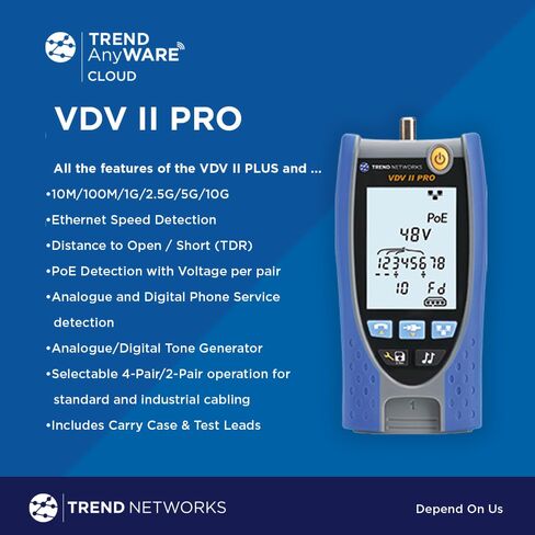 اختبار SecuriTEST IP CCTV وحزمة التحقق من الكابلات VDV II Pro | طقم تركيب كاميرا IP رقمية احترافية ومحورية عالية الدقة وتناظرية | شبكات تريند | R171000 و R158005 in Kuwait
