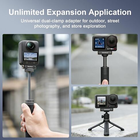 حامل محول مغناطيسي سريع الفك من MINIFOCUS لـ DJI Osmo Action 5 Pro/4/3/360، دعامة قاعدة تمديد مع فتحة برغي ملولبة 1/4 بوصة لملحقات عصا سيلفي ثلاثية القوائم DJI Osmo Action in Kuwait