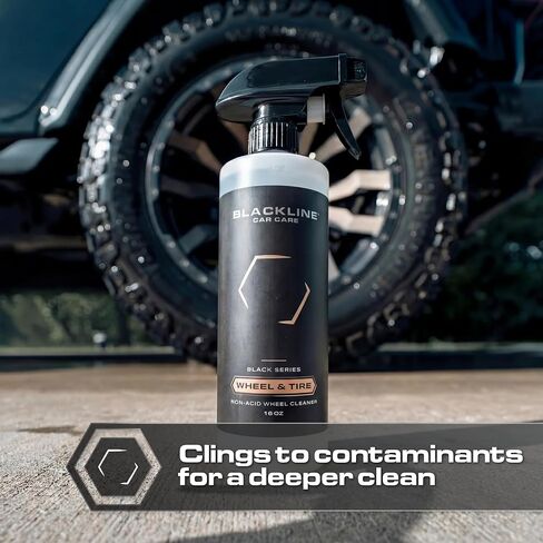 رذاذ Blackline Wheel & Tyre Cleaner - مزيل الأخطاء المزيل غير الحسي في الفرامل ، والمنظف للسيارات والشاحنات والمزيد - متعددة الاستخدامات ، وممارسة سريعة ، وآمنة لمعظم التشطيبات in Saudi Arabia