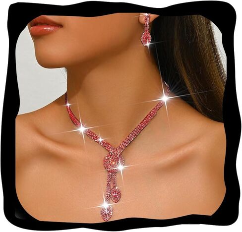 UniCra Silver Rhinestone الزفاف الزفاف المجوهرات مجموعة أقراط الكريستال مجموعات أزياء أزياء الحفلات الراقصة الرسمية للنساء والعرائس in Saudi Arabia