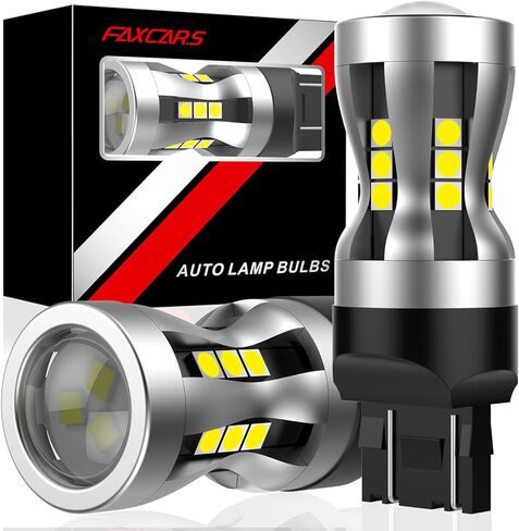 7440 W21W 7443 LED LED Backup Lamp for RAM 1500 2500 3500 4500 5500 مصابيح إضاءة عكسية 2020 2021 2022 2023 2024 2025 ، 6500K White 500 ٪ White 12V Plight 12V Play and Play ، Pack of 2 in Saudi Arabia