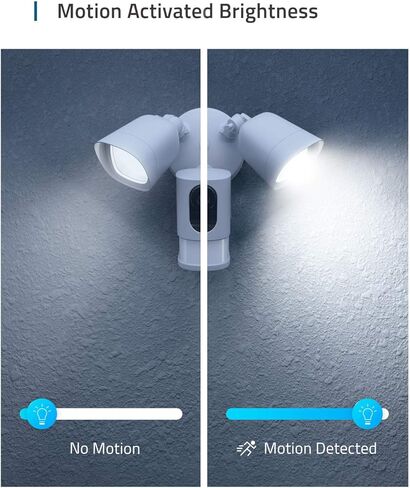 كاميرا eufy Security Floodlight، 1080 بكسل، بدون رسوم شهرية، 2500 لومن، مقاومة للطقس، ذكاء اصطناعي مدمج، 2021، طاقة بدون توقف (يتطلب وجود أسلاك خارجية وصندوق توصيل مقاوم للطقس) in Kuwait