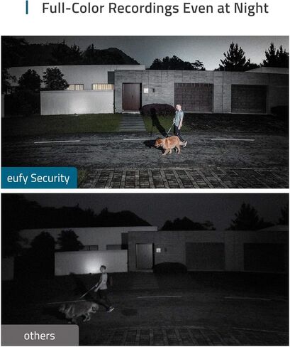 كاميرا eufy Security Floodlight، 1080 بكسل، بدون رسوم شهرية، 2500 لومن، مقاومة للطقس، ذكاء اصطناعي مدمج، 2021، طاقة بدون توقف (يتطلب وجود أسلاك خارجية وصندوق توصيل مقاوم للطقس) in Kuwait