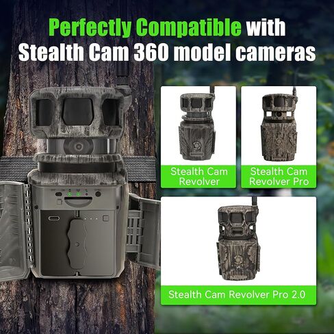 بطارية بديلة من Lesaps لكاميرات Stealth 360 - بطارية ليثيوم قابلة لإعادة الشحن بقدرة عالية 6500 مللي أمبير في الساعة لكاميرات موديل 360، ومسدس خرطوشة وكاميرا خلوية Pro Trail الخلوية in Kuwait
