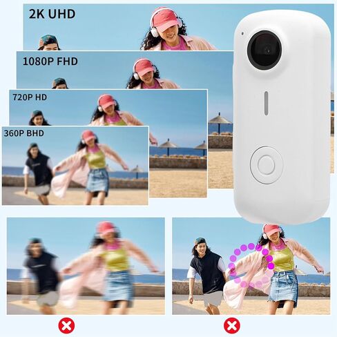 كاميرا Cuifati صغيرة يمكن ارتداؤها، كاميرا 1080P HD بزاوية واسعة واي فاي مغناطيسية مع تطبيق، لتسجيل الرياضات الخارجية لركوب الدراجات in Kuwait