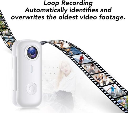 كاميرا Cuifati صغيرة يمكن ارتداؤها، كاميرا 1080P HD بزاوية واسعة واي فاي مغناطيسية مع تطبيق، لتسجيل الرياضات الخارجية لركوب الدراجات in Kuwait