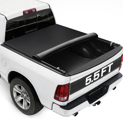 RHOBRA Soft Roll-up Truck Bed Tonneau Cover Compatible with 2009-2026 Dodge Ram 1500 (Incl. Classic & New), 5.7ft Bed, 26.5oz Vinyl Soft Truck Bed Cover, Weather Resistant Bed Cover in Saudi Arabia