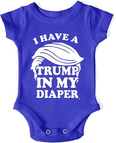 In My Diaper I Have A Trump - Funny Cute Democrat Baby One Piece in Saudi Arabia