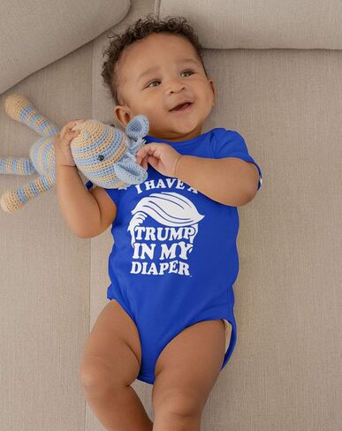 In My Diaper I Have A Trump - Funny Cute Democrat Baby One Piece in Saudi Arabia