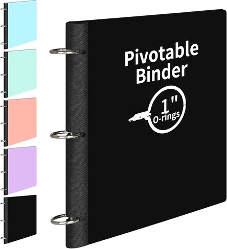4 Pcs 360° Pivotable 3 Ring Binder, Soft 1 inch Binders 3 Ring, Flexible Thin Soft Three Ring Binder Fits 8.5" x 11", for Home, School and Office-Blue, Green, Pink, Purple in Saudi Arabia