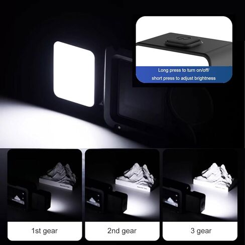 مصباح تعبئة LED مغناطيسي من fosa، 20 خرزة 5600K CRI 95 مع 3 مستويات سطوع IPX5، ضوء LED لـ Osmo Action 6 5Pro Action4 Action3 in Kuwait