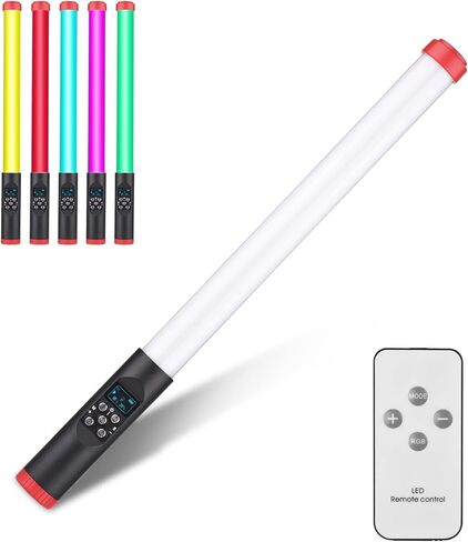 aqxreight مصباح أنبوبي RGB محمول محمول باليد عصا إضاءة LED IPX8 30M 3000K 6000K عكس الضوء 5 أوضاع إضاءة مدمجة في البطارية مع حقيبة حمل للتحكم عن بعد لمنتج البث المباشر لمدونة الفيديو in Kuwait