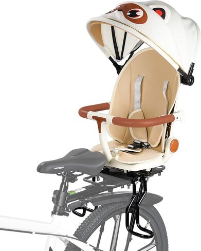 XIEEIX Rear Child Bike Seat,Rear Mounted Child Bike Seats,Back Mount Child Seat with Back Rest Armrest Foot Pedals,Width Adjustable Bicycle Rear Seat,Fits All Bicycle Rear Frames in Saudi Arabia