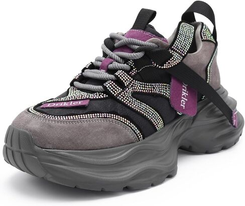 Women's Chunky Platform Comfort Orthopedic Wedge Walking Shoes Fashion Lace Up Casual Non-Slip Running Shoes in Saudi Arabia
