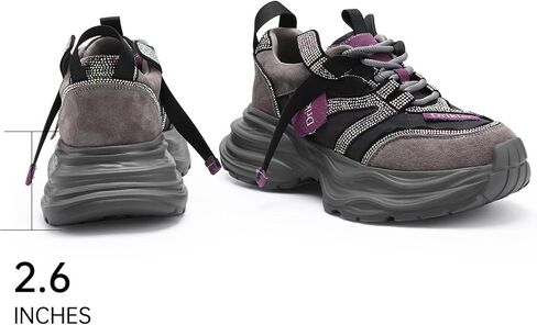 Women's Chunky Platform Comfort Orthopedic Wedge Walking Shoes Fashion Lace Up Casual Non-Slip Running Shoes in Saudi Arabia