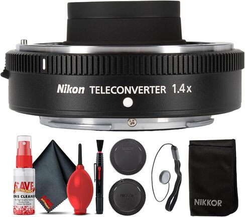 محول تقريب Nikon Z TC-1.4X للعدسات Z-Mount، تكبير 1.4X، دعم كامل للتركيز البؤري التلقائي والواقع الافتراضي، حزمة مقاومة للغبار والماء مع مجموعة تنظيف in Kuwait