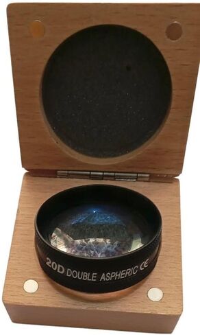20D Double Aspheric Lens with Wooden Protective Case in Kuwait