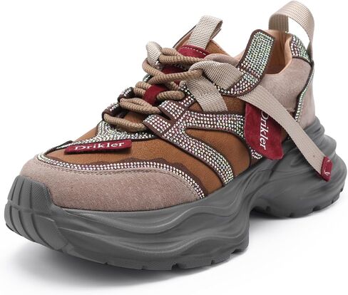 Women's Chunky Platform Comfort Orthopedic Wedge Walking Shoes Fashion Lace Up Casual Non-Slip Running Shoes in Saudi Arabia