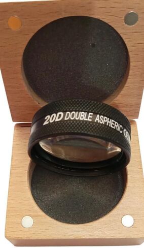 20D Double Aspheric Lens with Wooden Protective Case in Kuwait