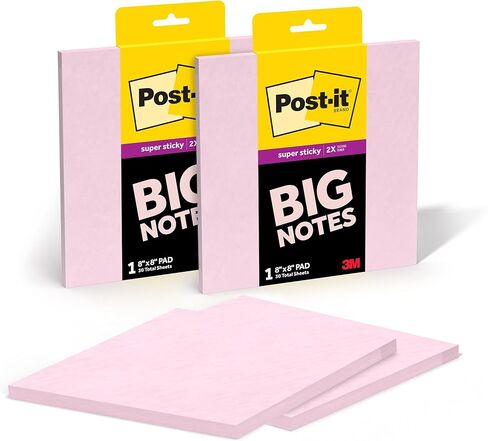 ملاحظات لاصقة كبيرة الحجم من Post-it، مقاس 20.32 سم × 20.32 سم، ملاحظات لاصقة كبيرة جدًا في بابايا فوران، وسادتان، إجمالي 60 ورقة، رائعة للوحات الرؤية، والمشروعات الإبداعية، ومساحات الدراسة، والعصف الذهني الجماعي، والمزيد in Kuwait