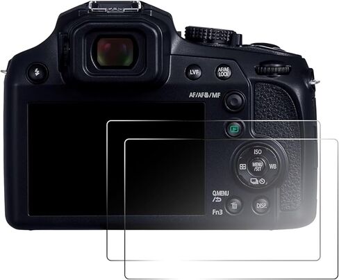 قطعتان من واقي الشاشة متوافق مع كاميرا باناسونيك LUMIX FZ82 FZ80 ZS70 TZ90 TZ95 FZ80D FZ82D FZ85 FZ85D TZ85، غشاء شاشة من الزجاج المقوى بصلابة 0.25 مم 9H، مضاد للخدش وطباعة الأصابع in Kuwait