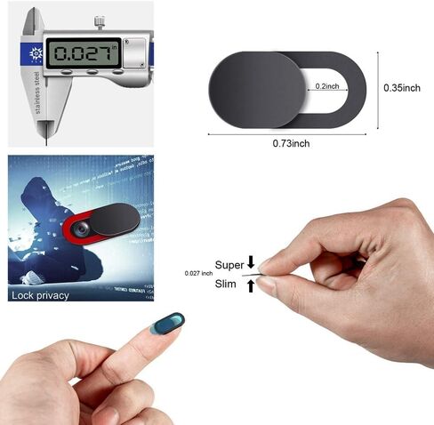 غطاء كاميرا JOBOJO مكون من 7 قطع، غطاء كاميرا ويب منزلق، رفيع للغاية، أحمر، متوافق مع الكمبيوتر المحمول والكمبيوتر اللوحي والهاتف المحمول وسطح المكتب والكاميرا (3 عبوات) in Kuwait