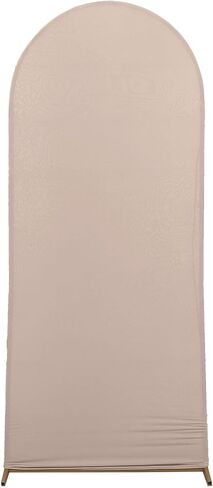 5 feet Taupe Fitted Matte Spandex Round Top Wedding Arch Backdrop Stand Cover Events Reception Home Decorations Supplies in Saudi Arabia