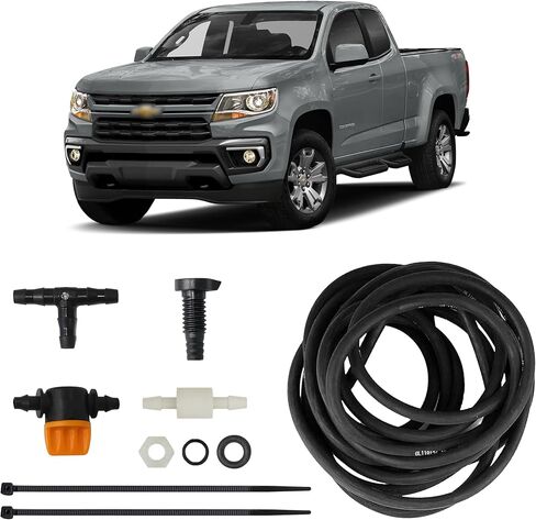 ClearVU Rear Camera Washer System fits 2015-2022 Colorado/Canyon | Complete DIY Installation | Durable High & Low Temperature Tubing | Convenient Lens Cleaning | Made in the USA in Saudi Arabia